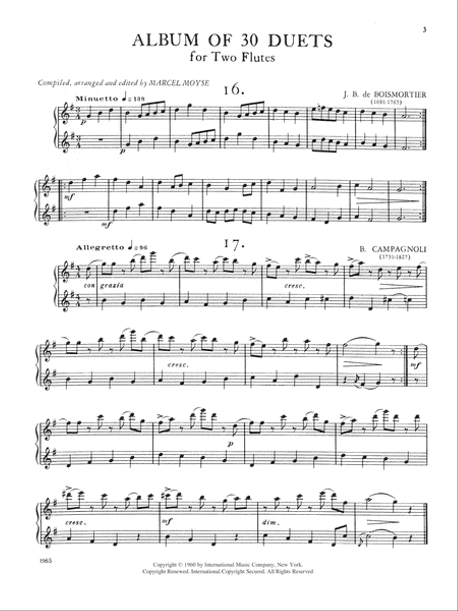 Album Of 30 Classical Duets Volume II Flute Duet scores gallery preview page 2