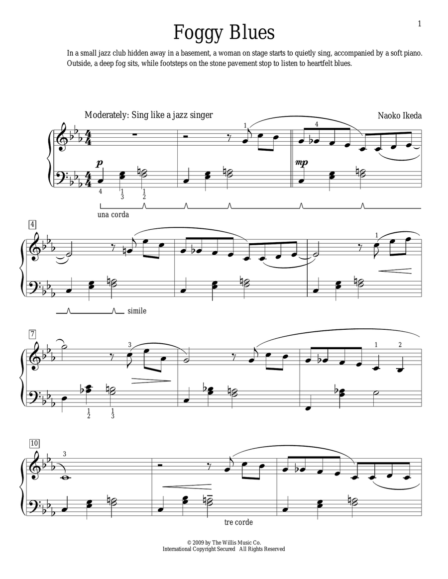 Foggy Blues Piano Method scores gallery preview page 1