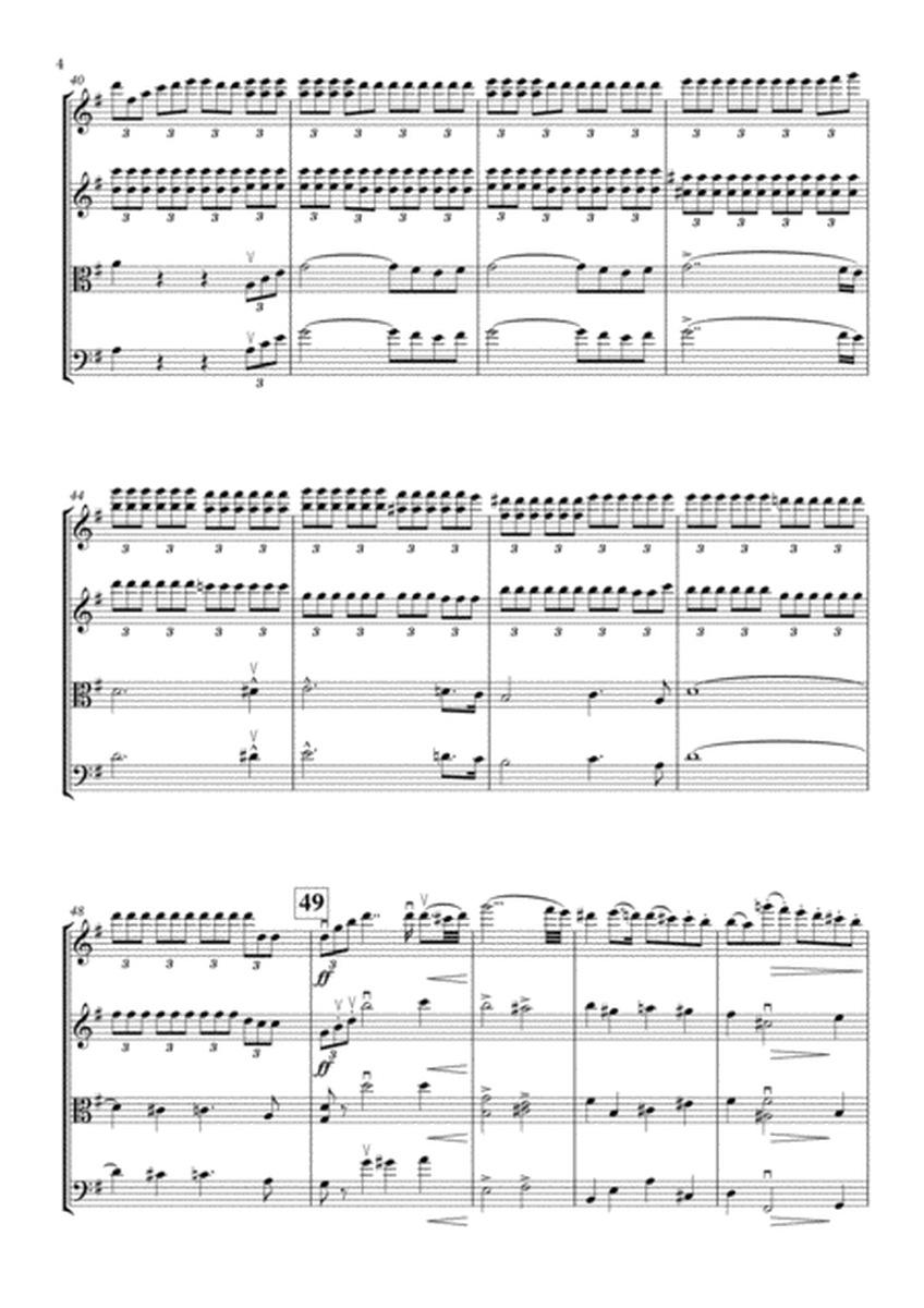 Prelude to Act III from Lohengrin, arranged for String Quartet image number null