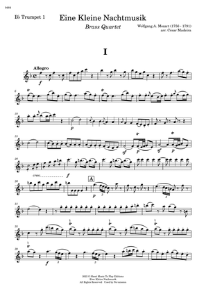 Eine Kleine Nachtmusik (1 mov.) - Brass Quartet (Individual Parts)