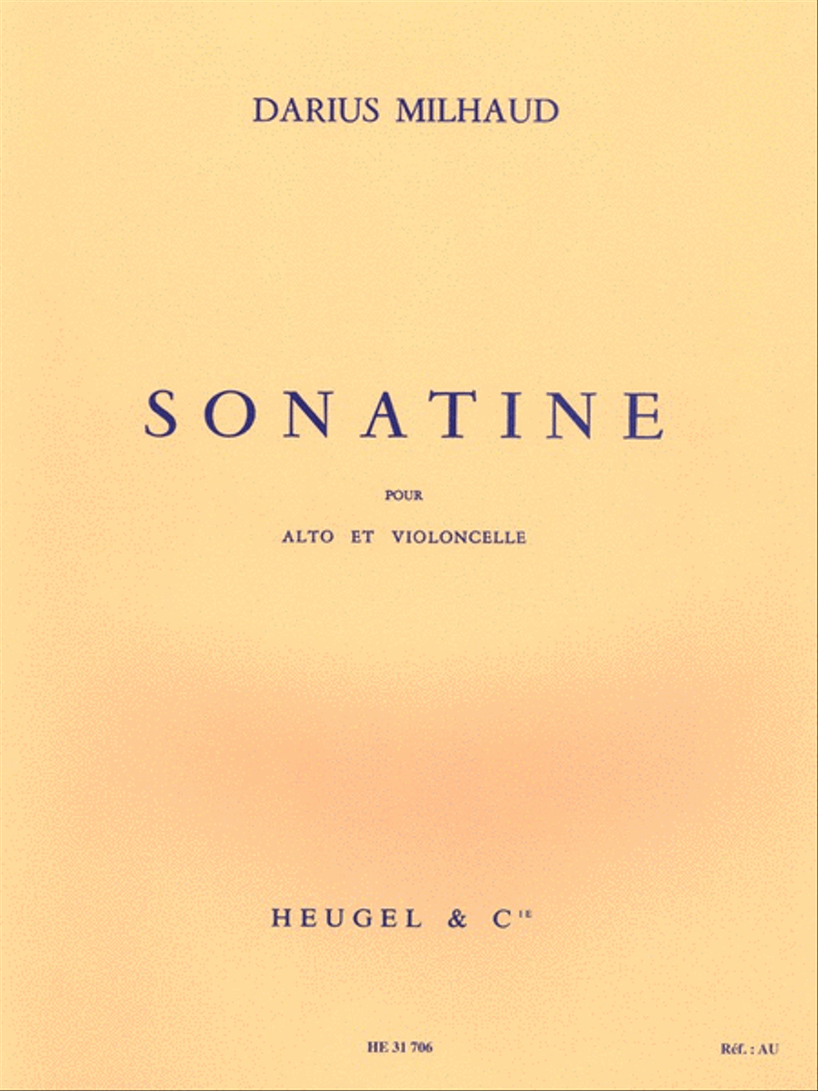 Sonatine Op.378 (viola & Cello) Cello scores gallery preview page 1