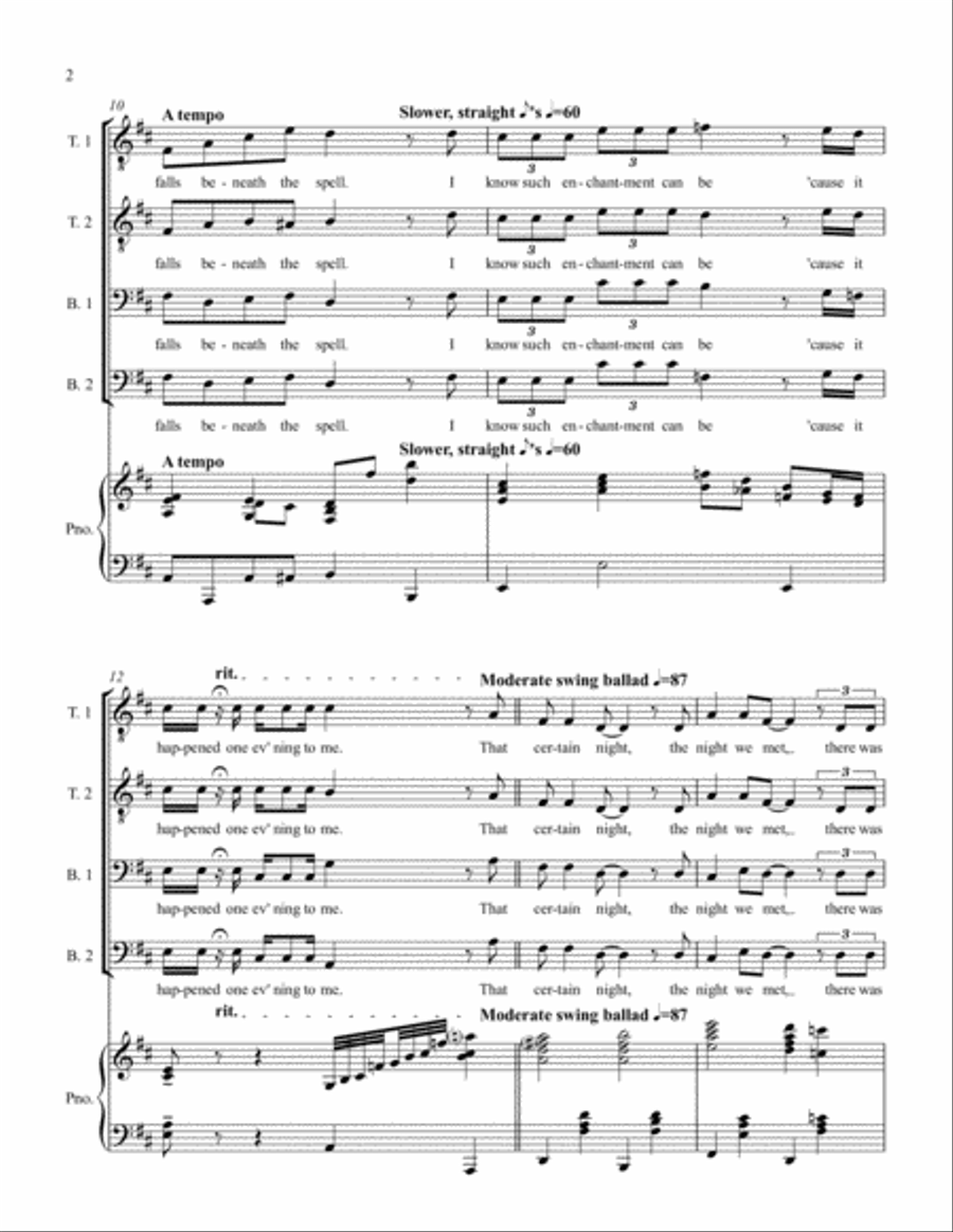 A Nightingale Sang In Berkeley Square TTBB scores gallery preview page 2