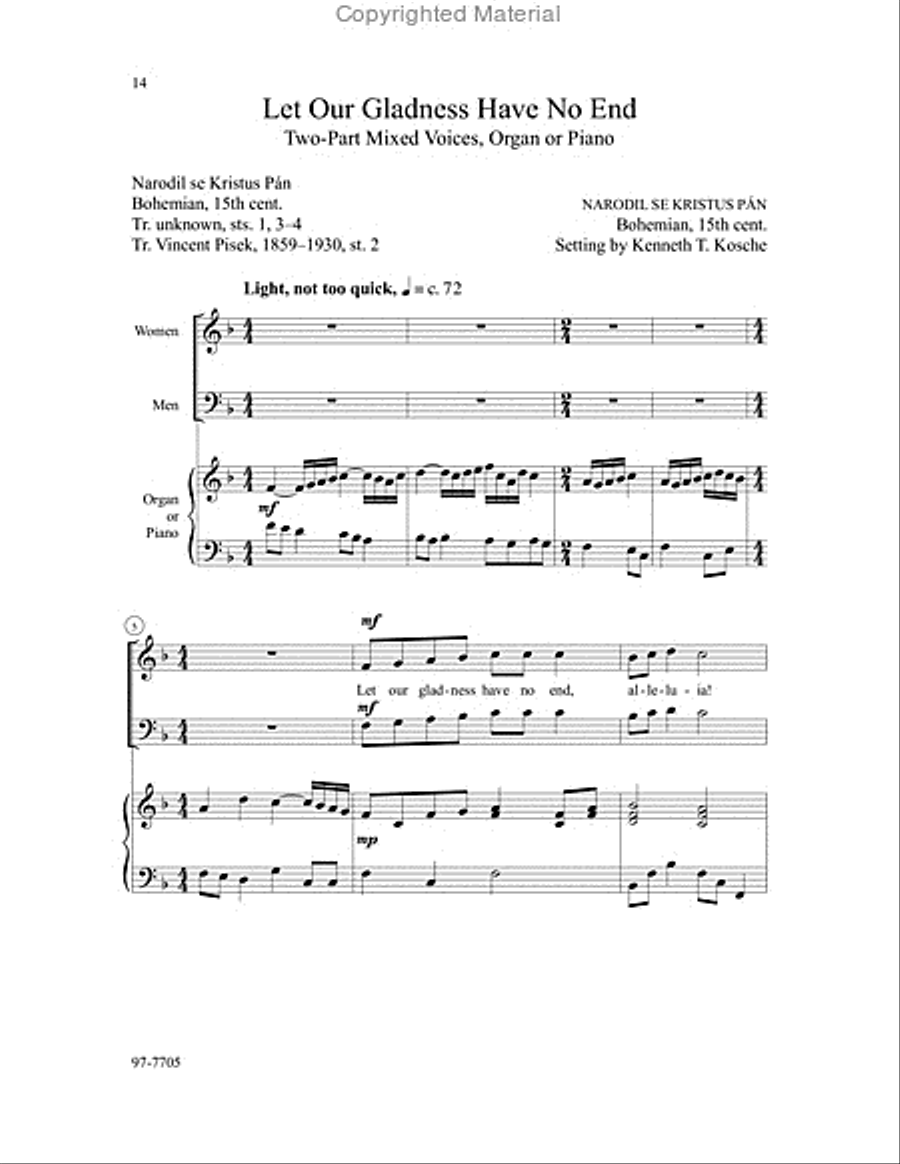 Three Bohemian Christmas Carols 2-Part scores gallery preview page 4