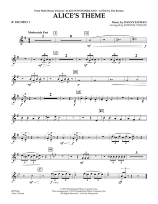 Alice's Theme (from Alice In Wonderland) - Bb Trumpet 1