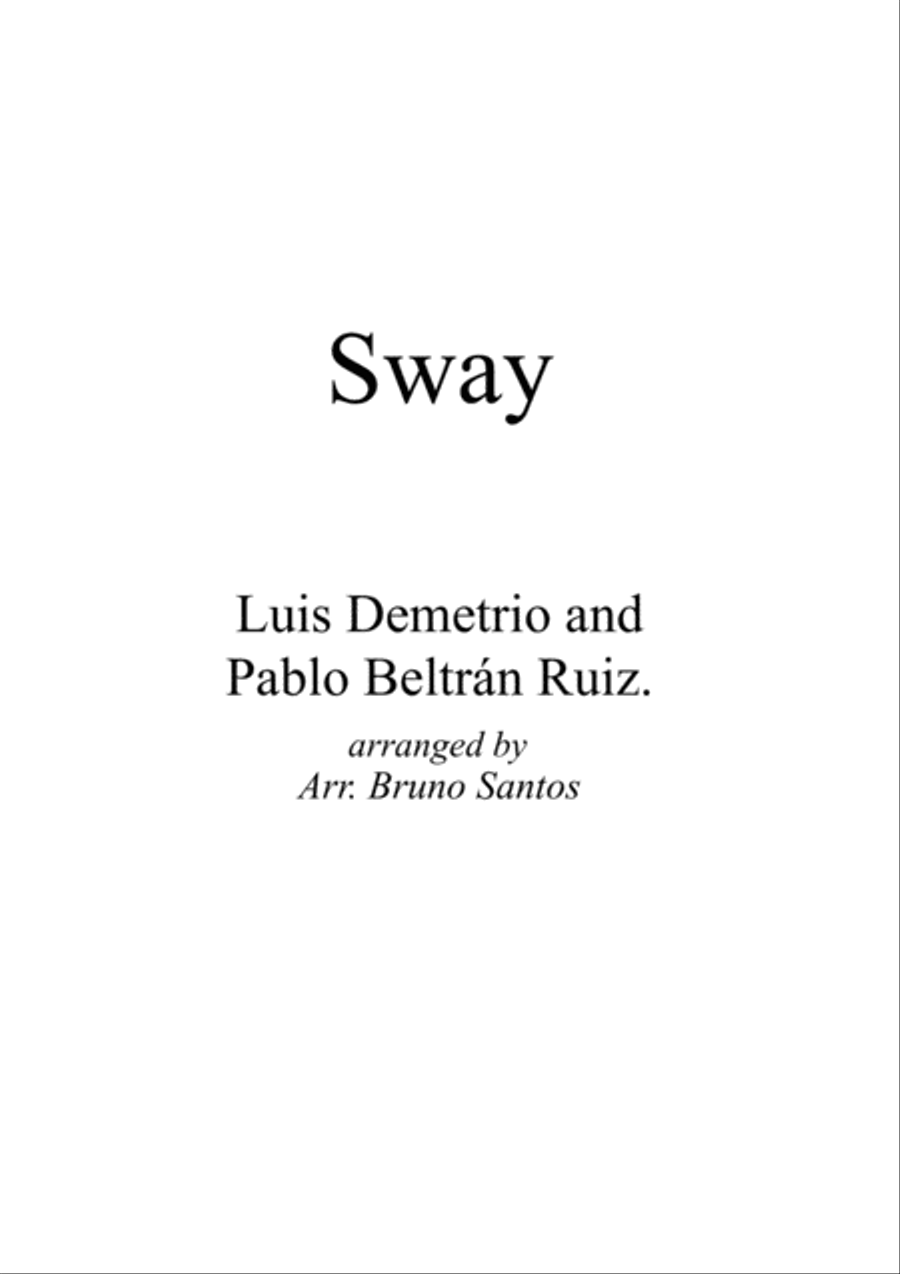 Sway for Singer and Big Band Jazz Ensemble scores gallery preview page 1