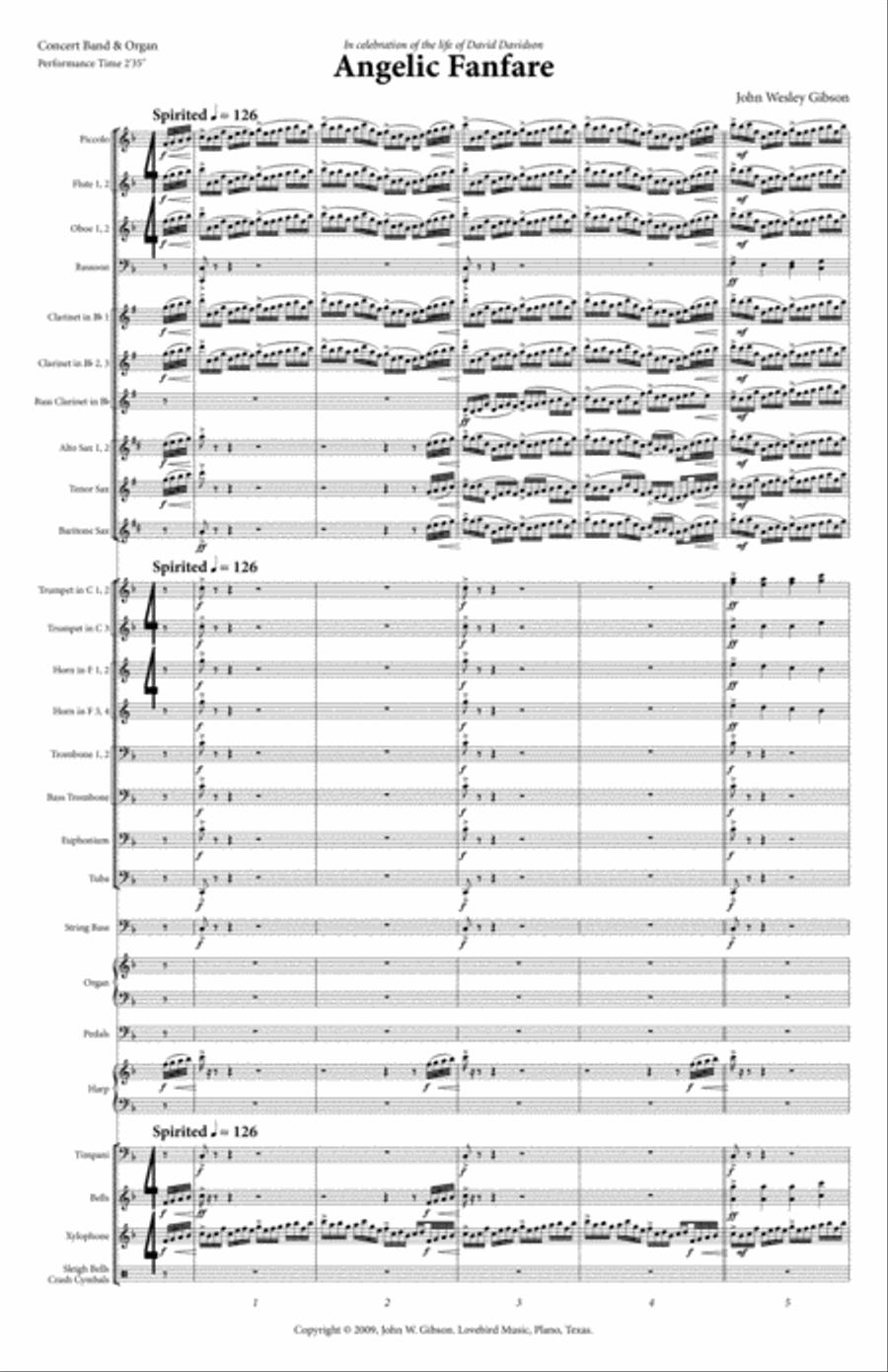 Angelic Fanfare Concert Band scores gallery preview page 2
