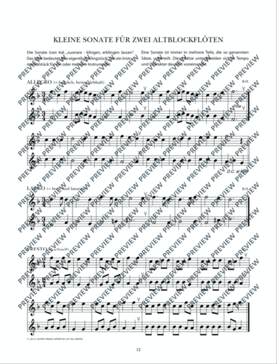 Altblockflötenschule Alto Recorder scores gallery preview page 13