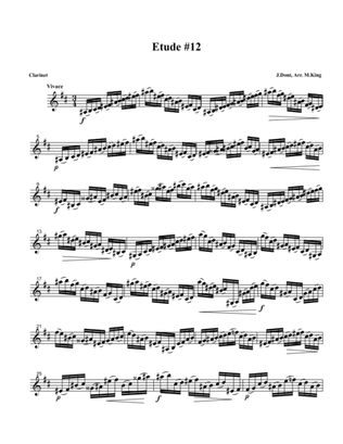 Clarinet Etude #12, Arr. Marten King