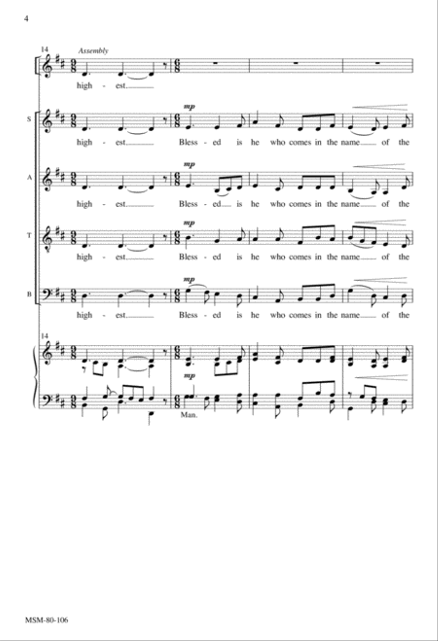 Eucharistic Acclamations on Resonet in Laudibus 4-Part scores gallery preview page 3