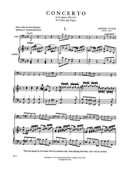 Concerto In G Minor, Rv 417