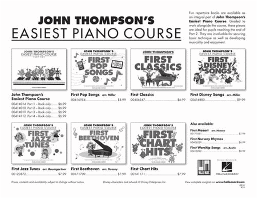 First Disney Favorites Easy Piano scores gallery preview page 6