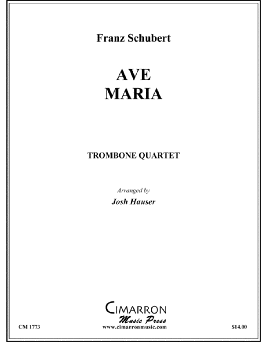 Ave Maria Ave Maria Trombone Quartet scores gallery preview page 1
