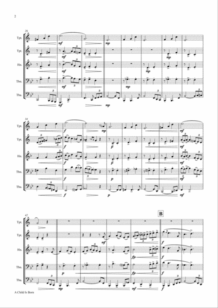 A Child Is Born Horn scores gallery preview page 2