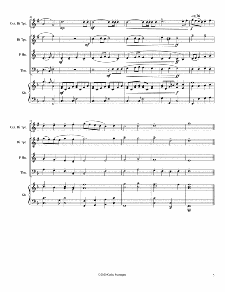 Alleluia! Alleluia! - (Ode to Joy) - Brass Trio (Bb Trumpet, Horn in F, Trombone), Acc., Opt. Tpt. image number null