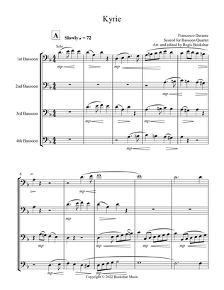 Kyrie (Durante) (Bassoon Quartet)