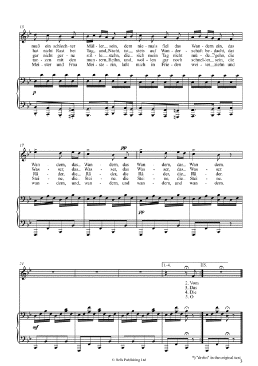Die schone Mullerin, Op. 25 (D. 795) Medium-High Voice scores gallery preview page 3