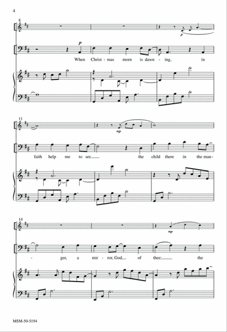 When Christmas Morn Is Dawning TTBB scores gallery preview page 4
