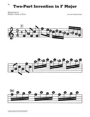 Book cover for Two-Part Invention In F Major