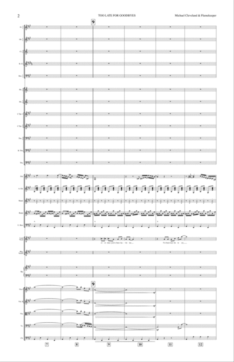 Too Late For Goodbyes Full Orchestra scores gallery preview page 6