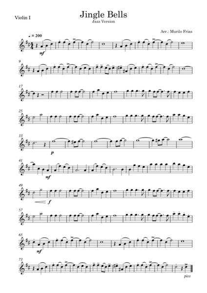 Jingle Bells - String Quartet (Jazz Version) image number null