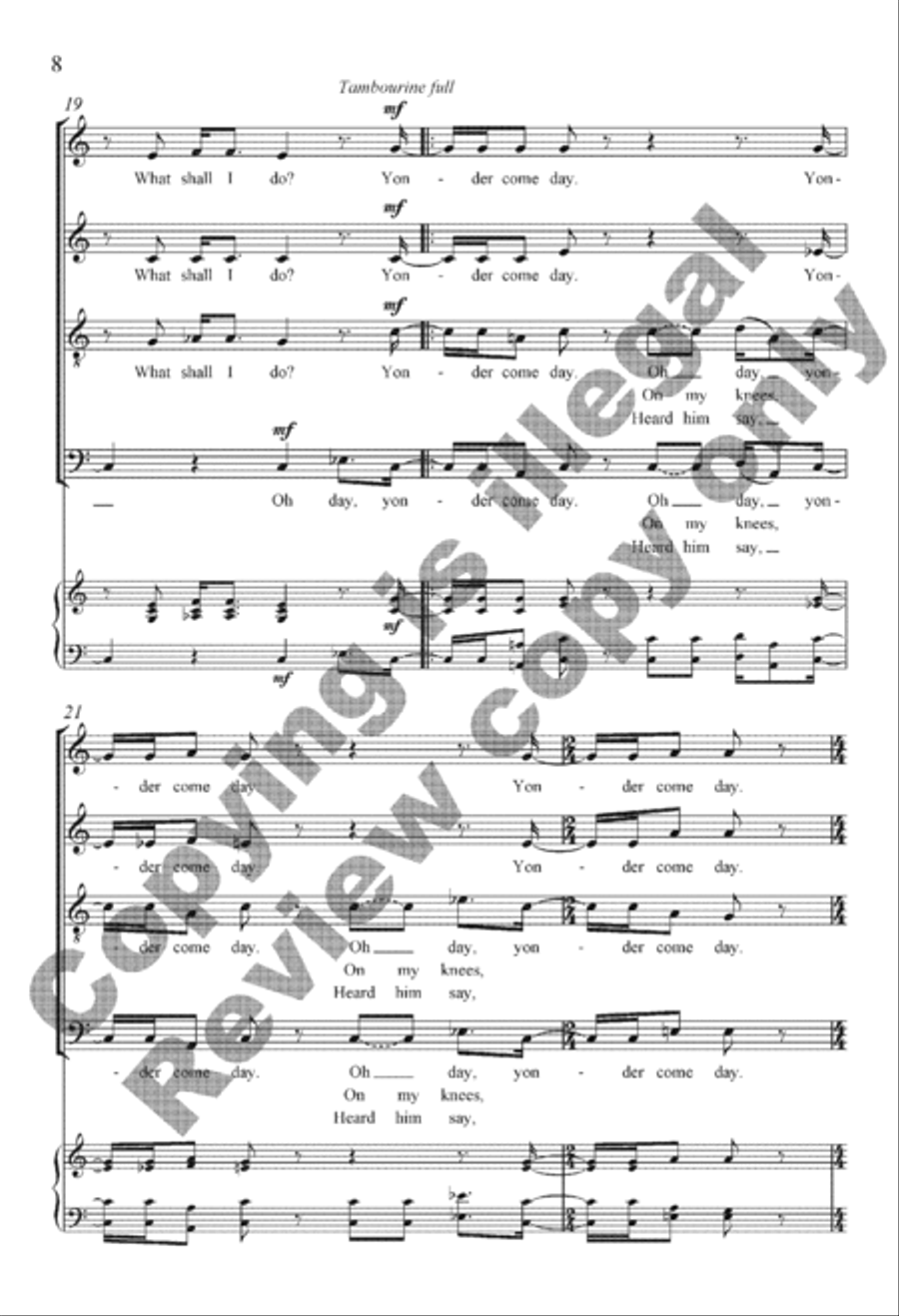 Yonder Come Day Yonder Come Day 4-Part scores gallery preview page 8