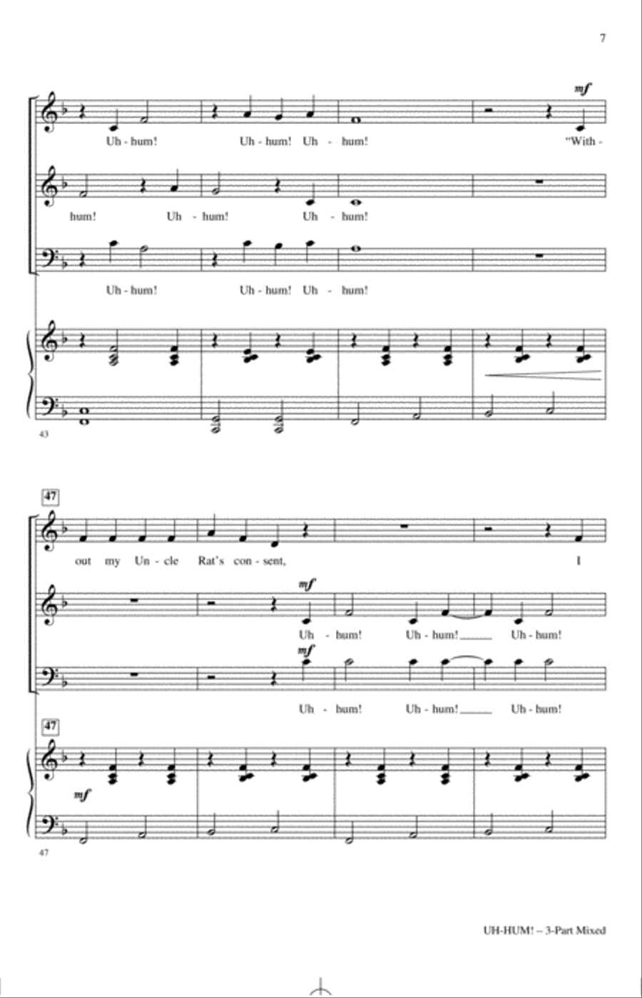 Uh-Hum! (Froggie Went A-Courtin') 3-Part scores gallery preview page 6