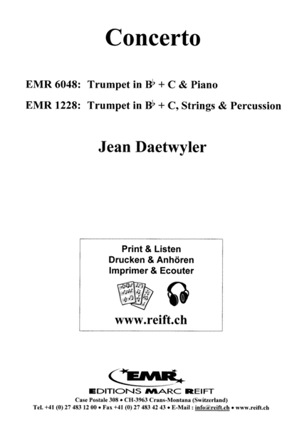 Concerto pour Trompette, Cordes et Percussion image number null