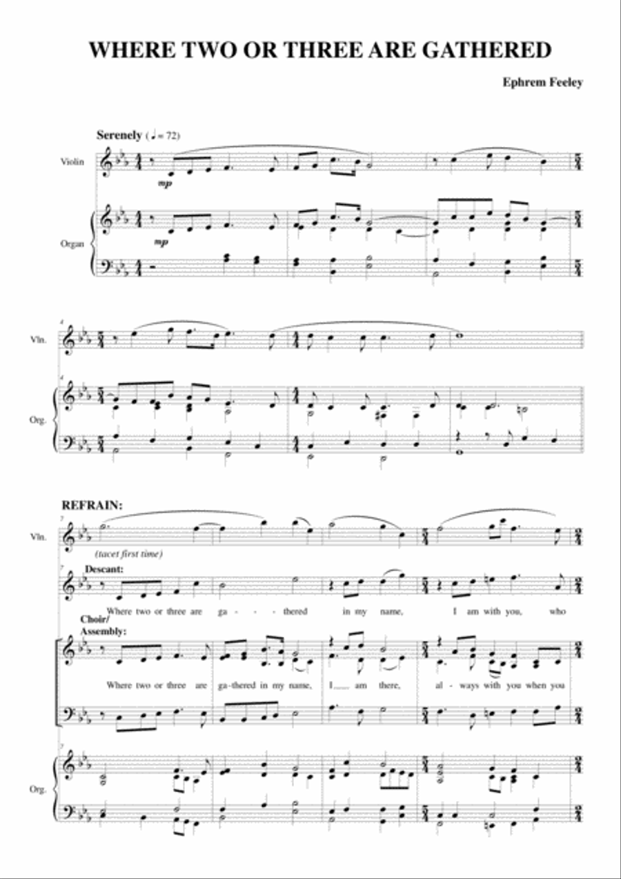 Where Two or Three are Gathered 3-Part scores gallery preview page 2