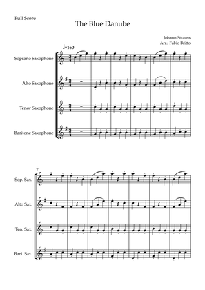 The Blue Danube (Waltz by Johann Strauss) for Saxophone Quartet
