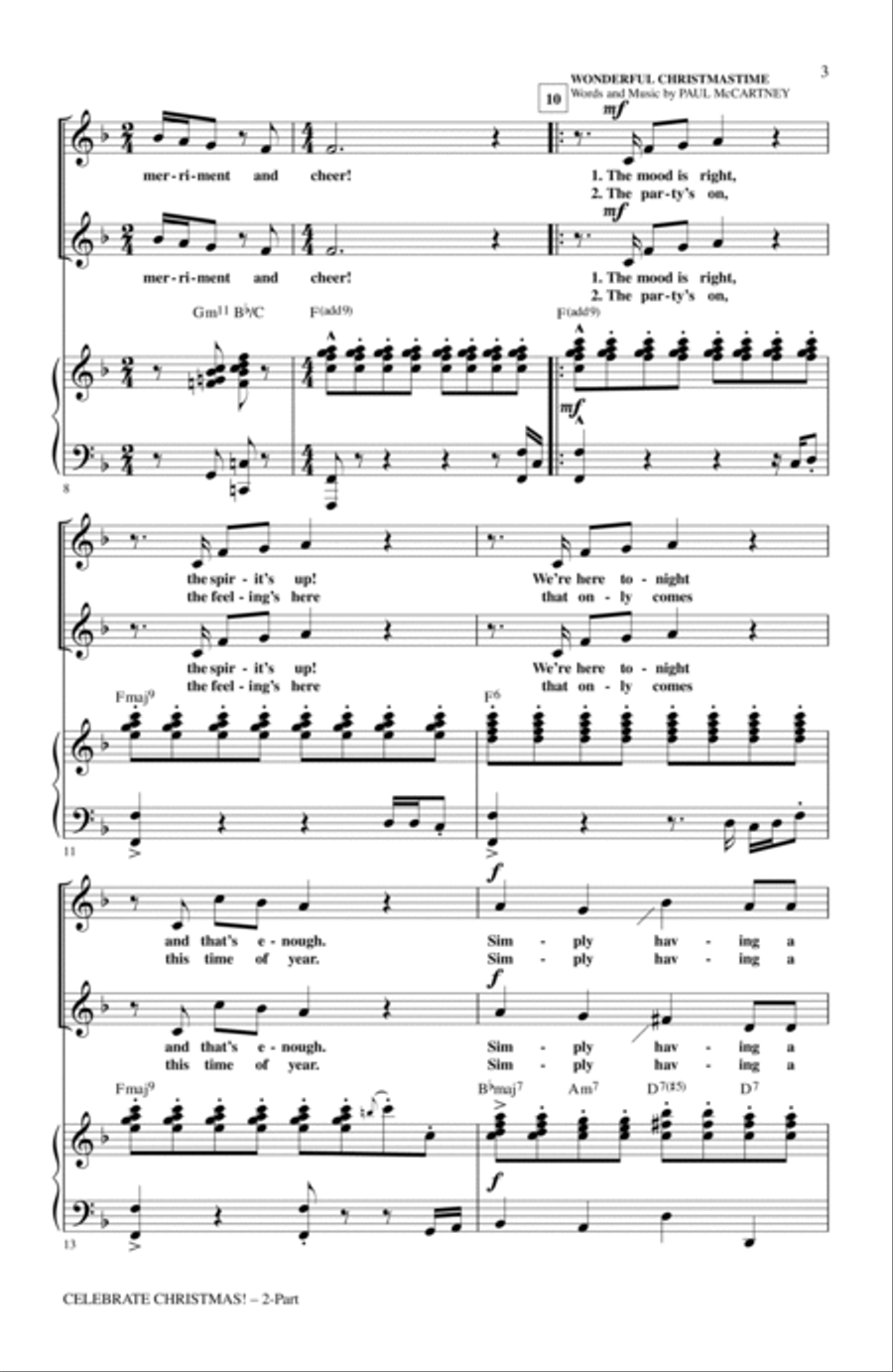 Celebrate Christmas! (Medley) 2-Part scores gallery preview page 2