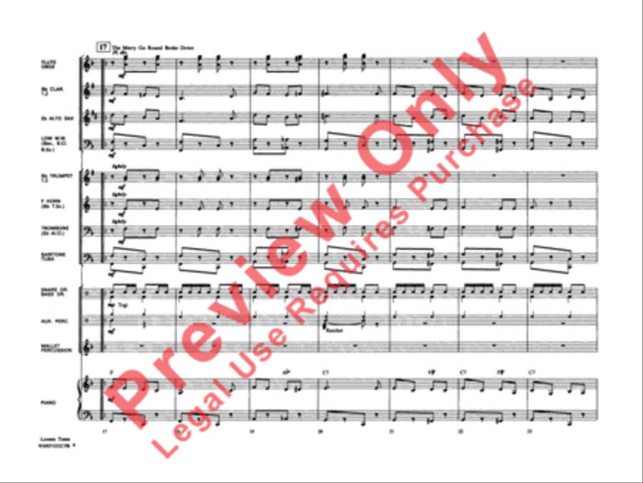 Looney Tunes Concert Band scores gallery preview page 5