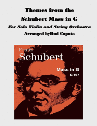 Book cover for Themes from Schubert's Mass in G for Solo Violin, String Orchestra, and Piano