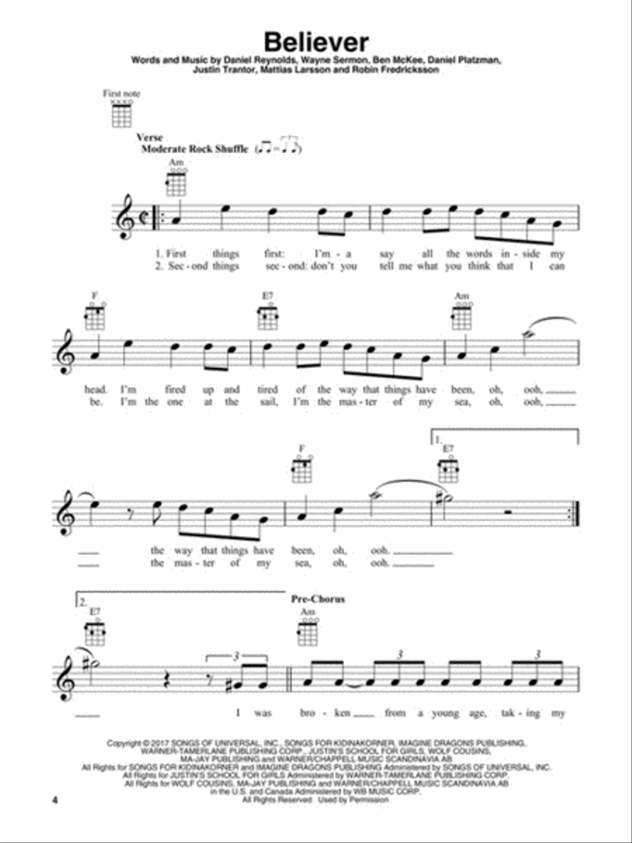 Top Hits of 2017 Ukulele scores gallery preview page 3