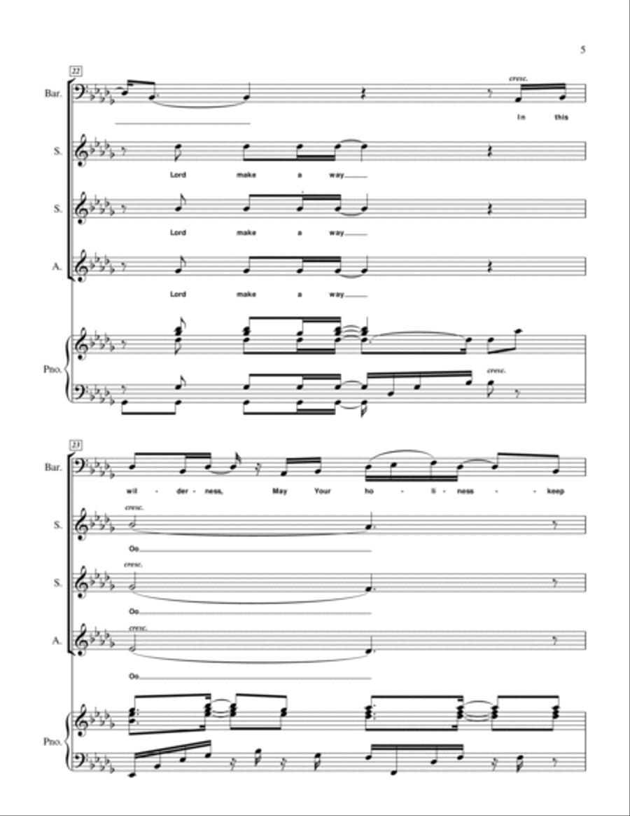 Lord, Make a Way Choir scores gallery preview page 5