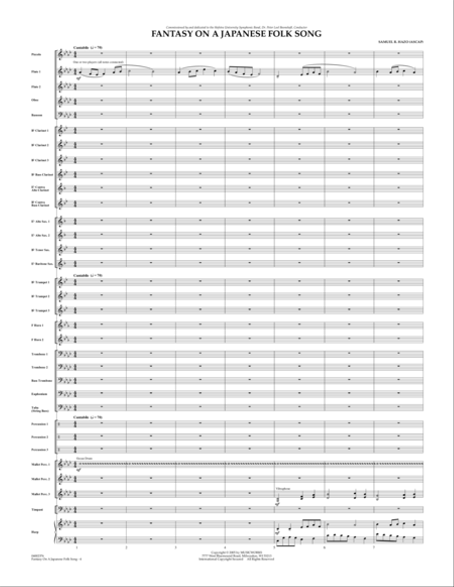 Fantasy On A Japanese Folk Song - Full Score Concert Band scores gallery preview page 4
