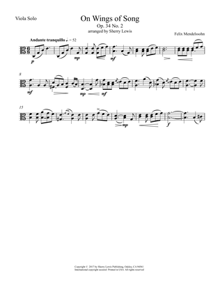 On Wings Of Song Op. 24 No. 2 for Viola Solo