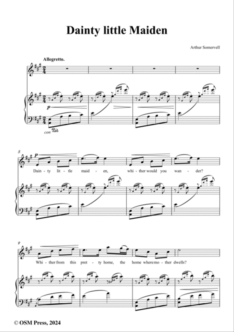 Somervell-Dainty little Maiden,in A Major Voice scores gallery preview page 2