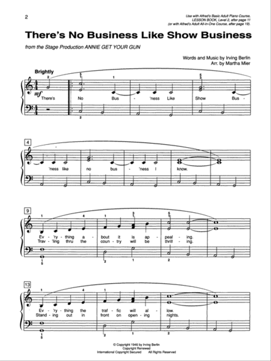 Alfred's Basic Adult Piano Course Greatest Hits, Book 2 Voice scores gallery preview page 3