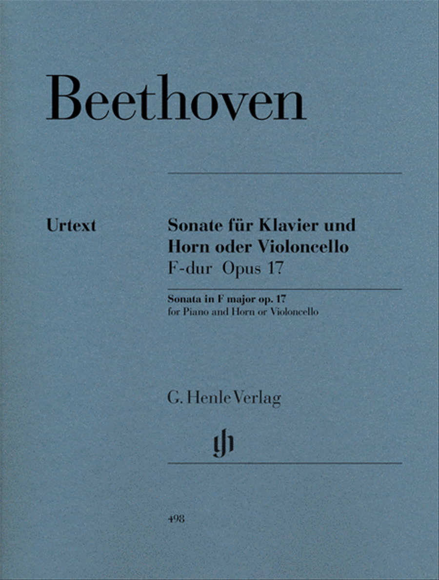 Sonata in F Major for Piano and Horn (or Violoncello) Op. 17 Horn scores gallery preview page 1