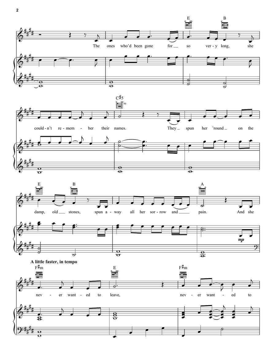 Jenny Of Oldstones (from Game of Thrones) Piano, Vocal, Guitar scores gallery preview page 2