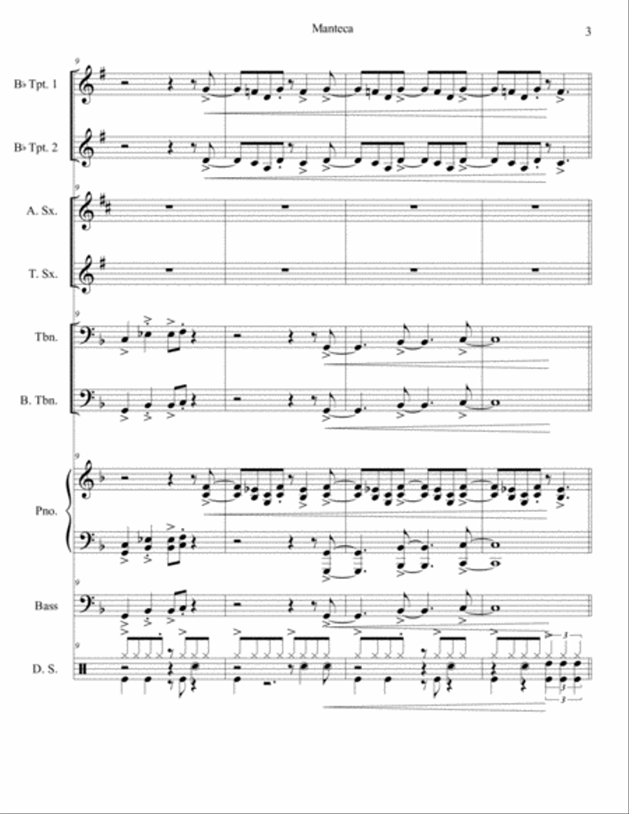 Manteca Jazz Ensemble scores gallery preview page 3