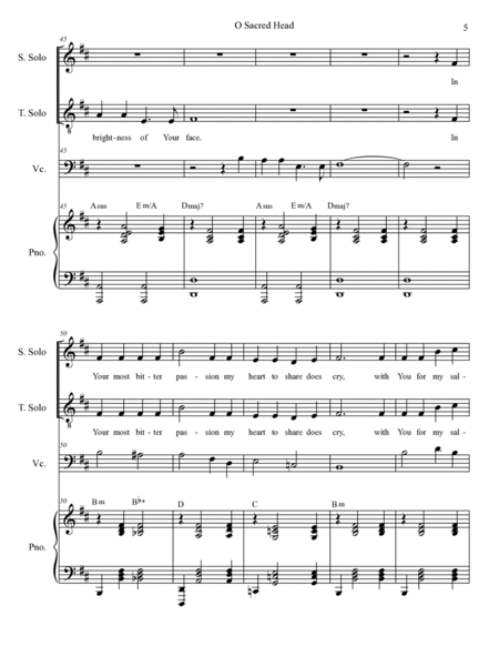 O Sacred Head (Solos and SATB) image number null