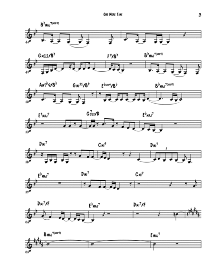 One More Time One More Time Jazz Ensemble scores gallery preview page 3