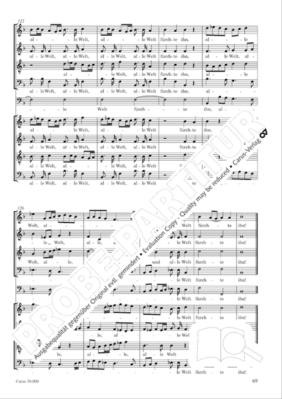 J.L. Bach: The complete motets Choir scores gallery preview page 76