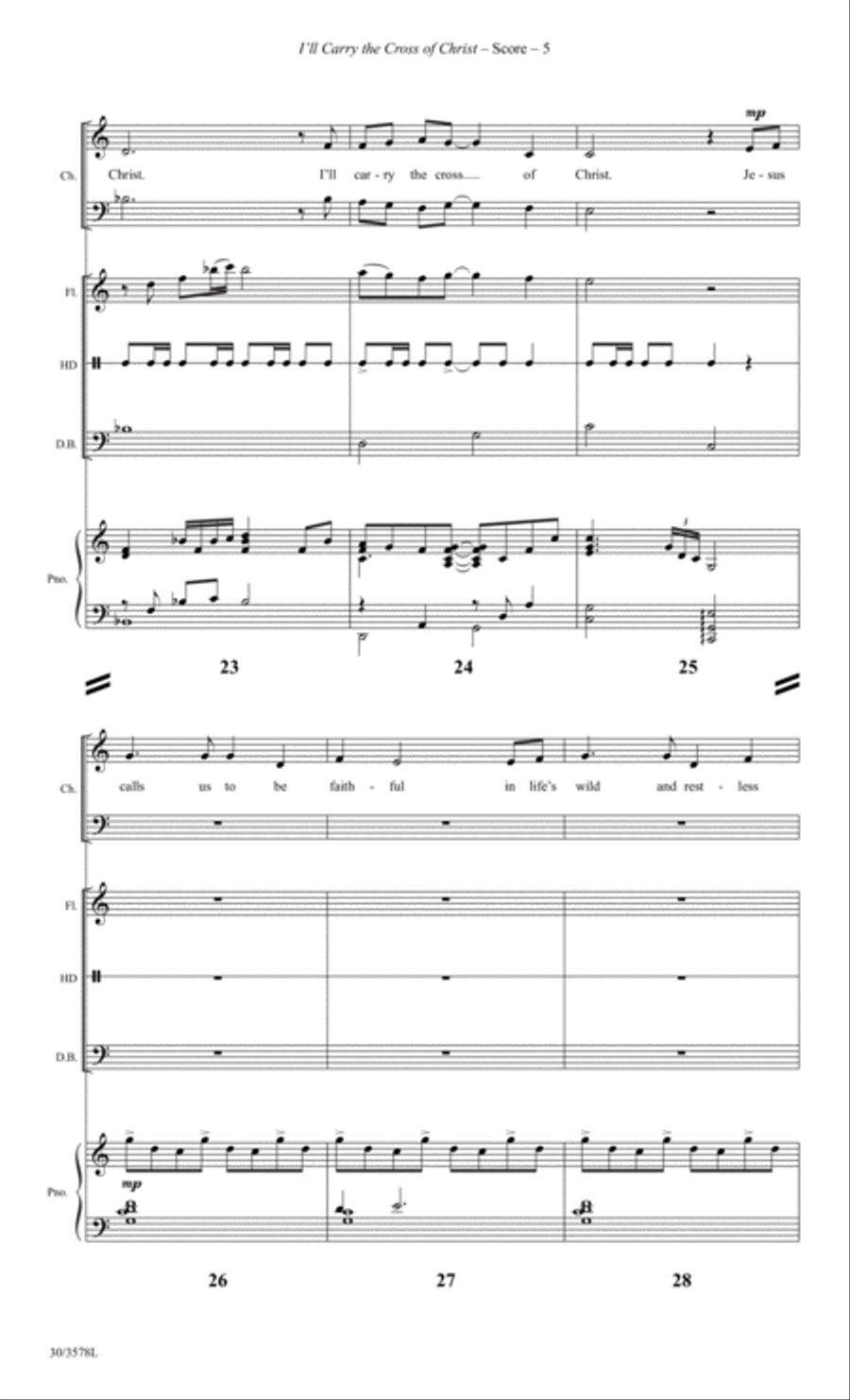 I'll Carry the Cross of Christ - Instrumental Ensemble Score and Parts Choir scores gallery preview page 7