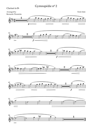 Gymnopédie nº 2 - For Clarinet in Bb