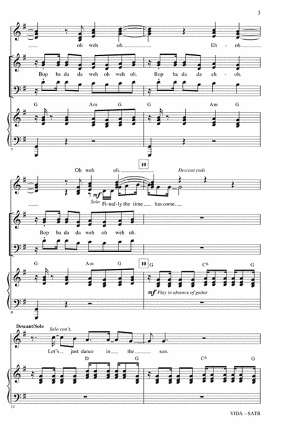 Vida Vida 4-Part scores gallery preview page 3