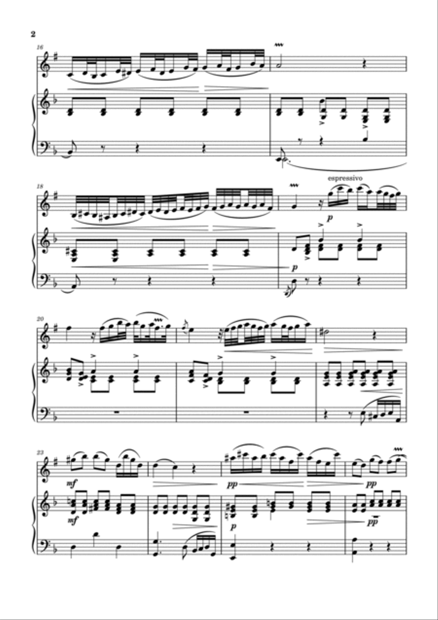 J.S.Bach: Adagio BWV 974 for clarinet and piano J.S.Bach: Adagio BWV 974 for clarinet and piano Clarinet Solo scores gallery preview page 2