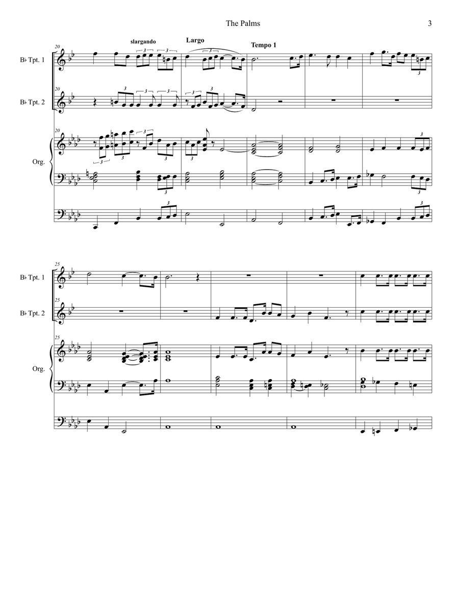 The Palms (Duet for Bb-Trumpet) Trumpet Duet scores gallery preview page 3