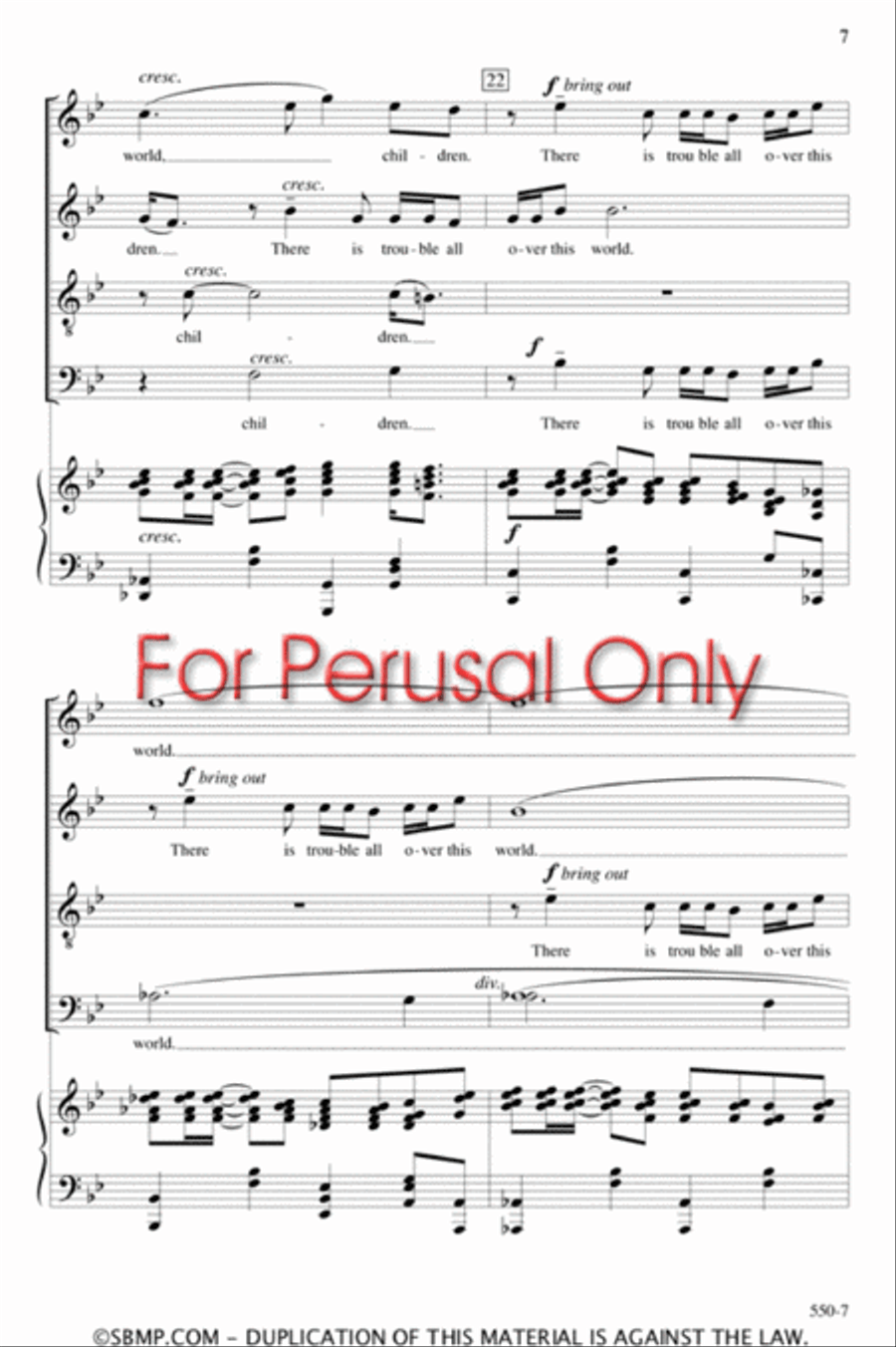 I've Been 'Buked, Children! - SATB Octavo 4-Part scores gallery preview page 6